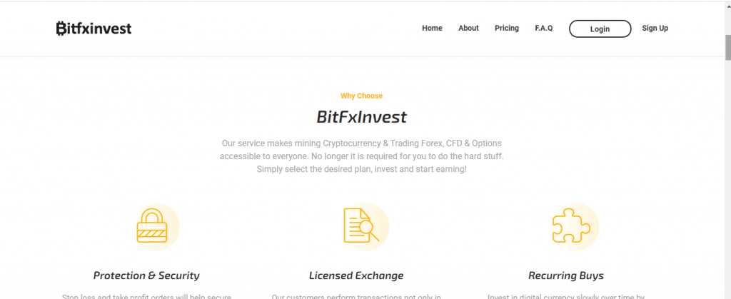 BitFxInvest Scam Review, BitFxInvest Features