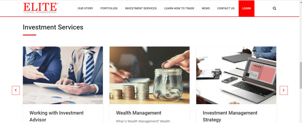 Elite Capital International Scam Review, Elite Capital International Services Offered