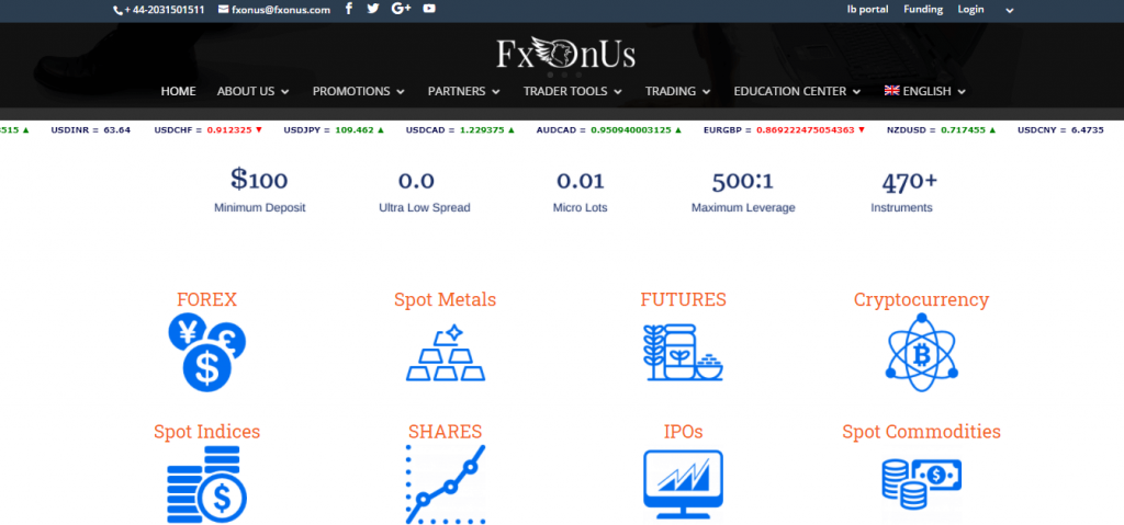 FXOnus Review, FXOnus Features 