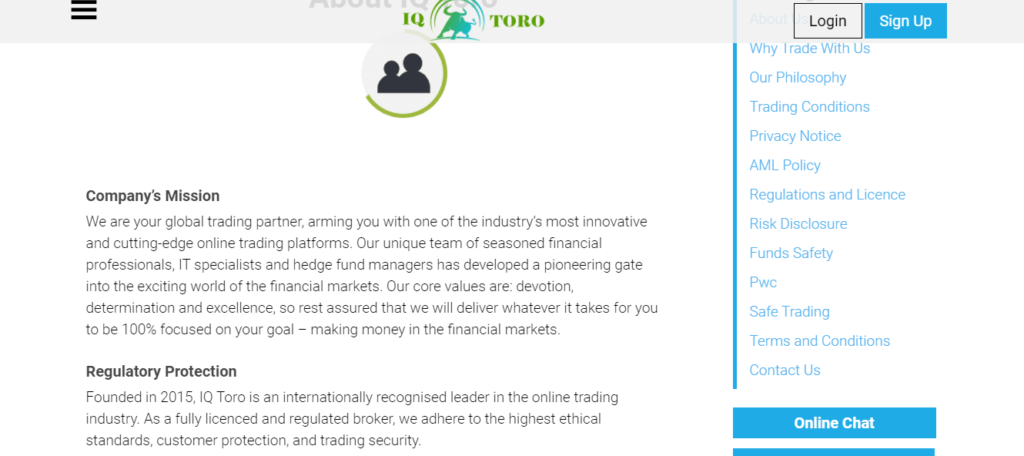 Iqtoro.com Review, IQ Toro Regulation