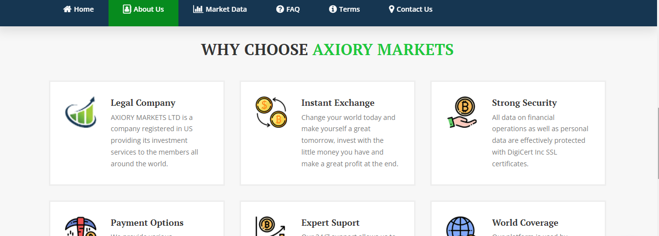 Axiorymarkets.co Review, Company